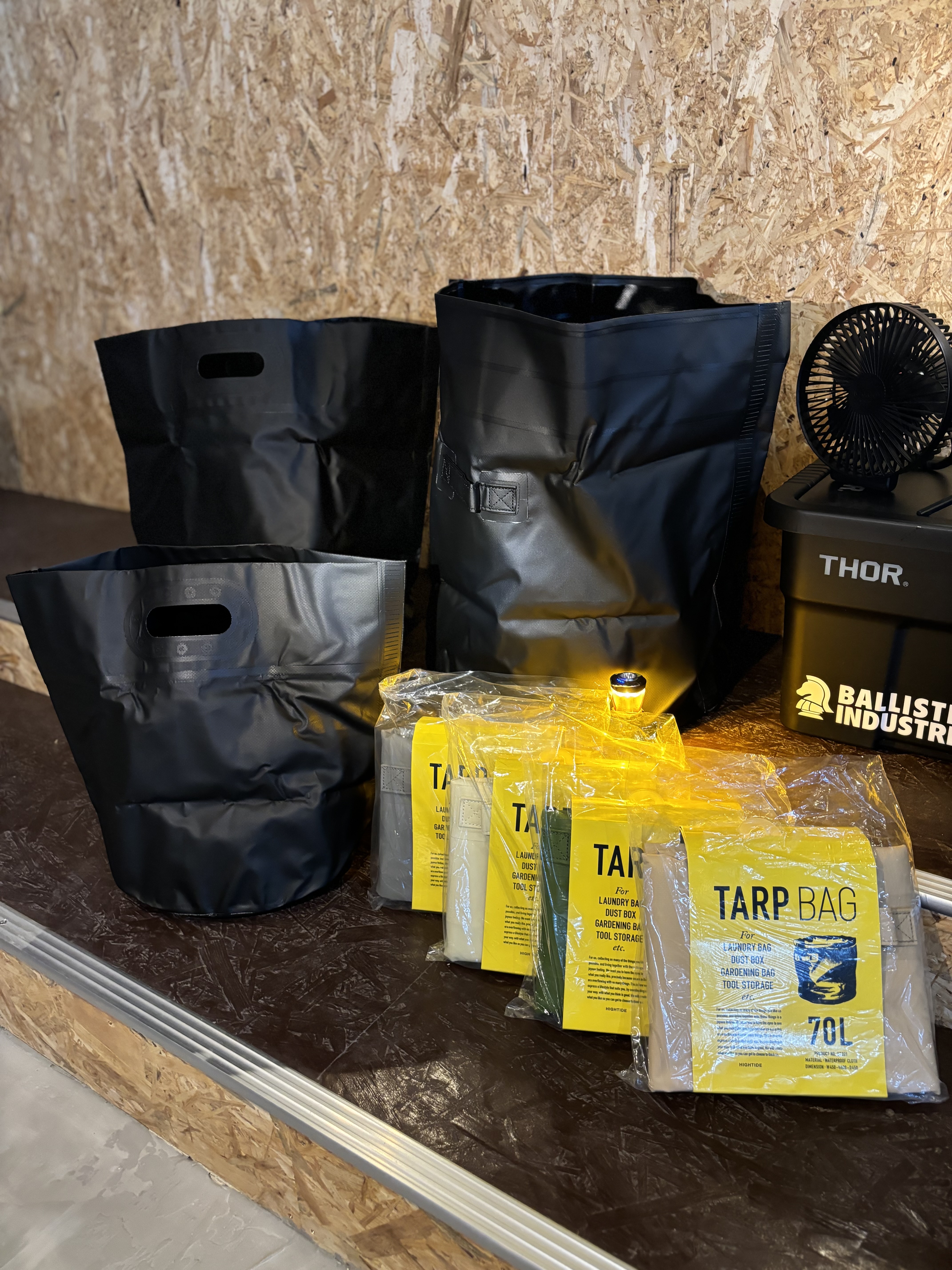 HIGHTIDE タープバッグ ラウンド S BK EZ019