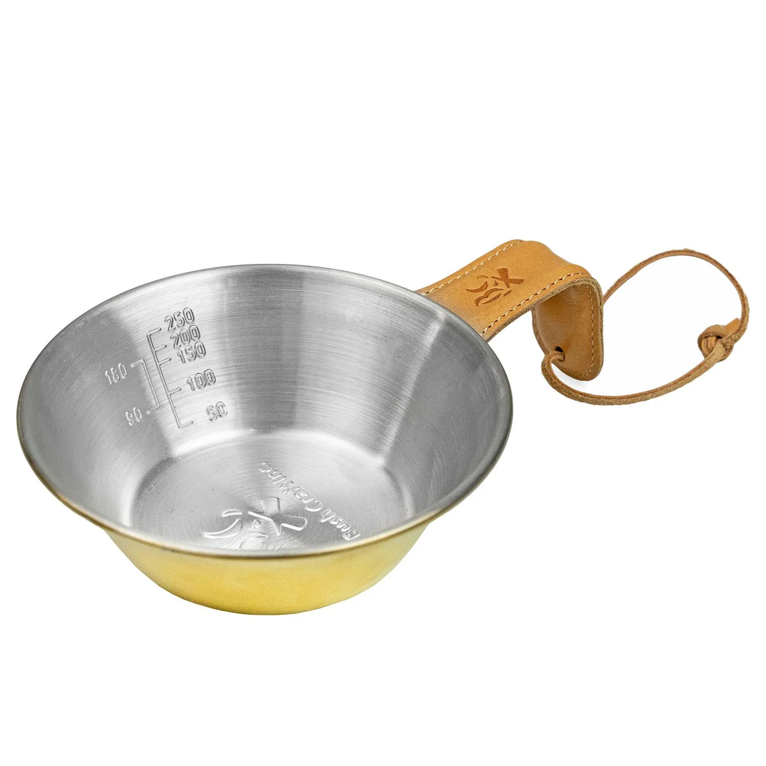 BushCraft シェラカップ＆レザーハンドルカバー ブラス 50982