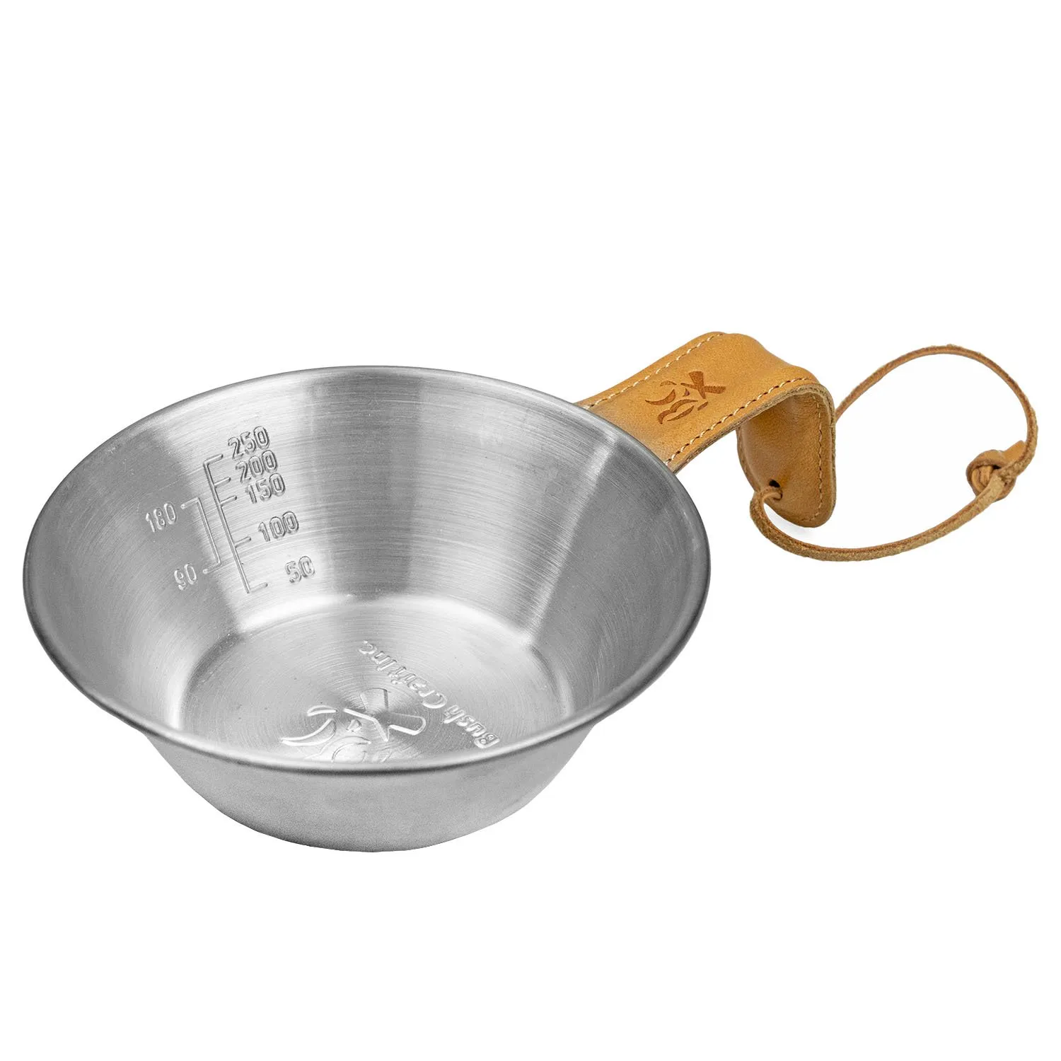 BushCraft シェラカップ＆レザーハンドルカバー 50968 ステンレス