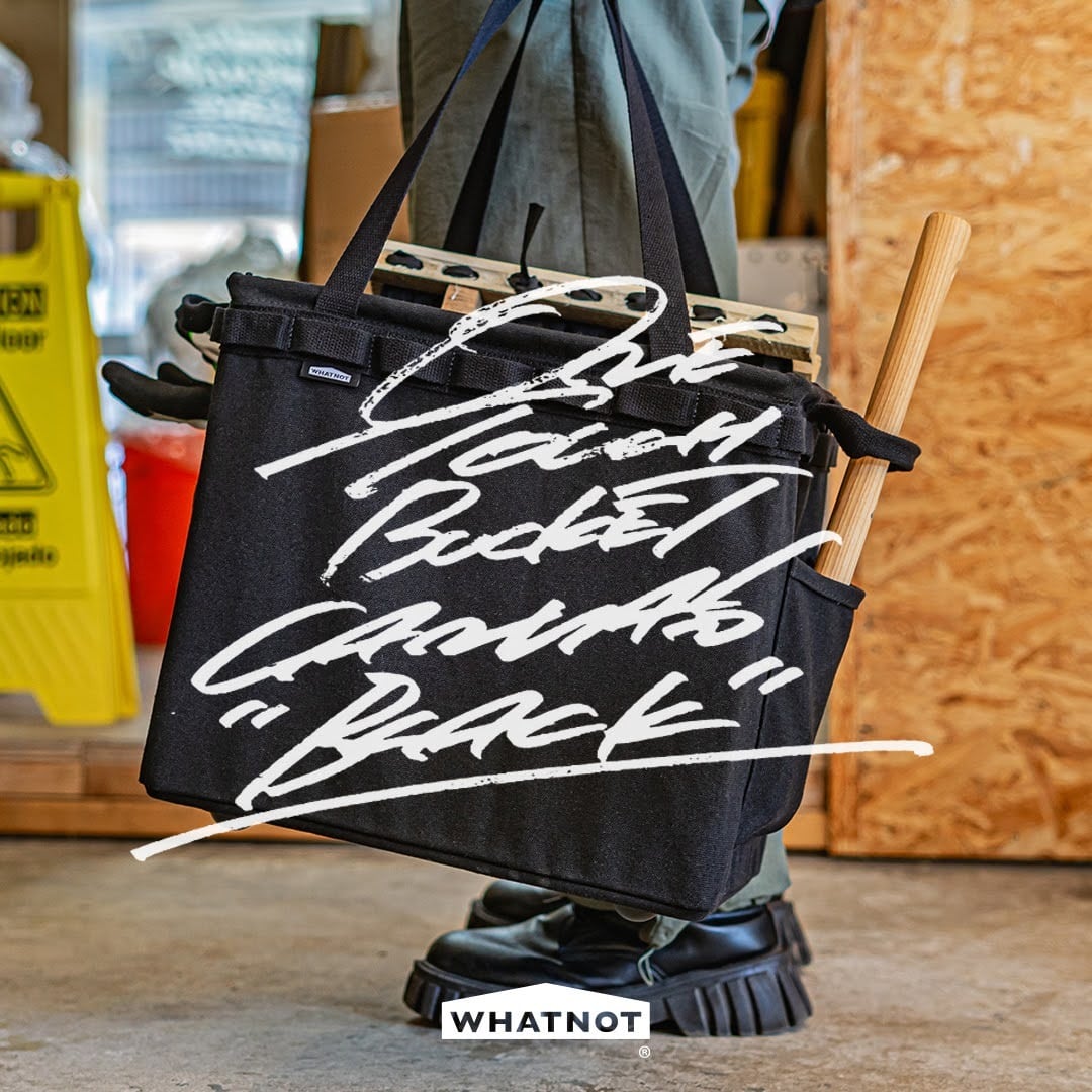 WHATNOT ワンタッチバケット 帆布 ブラック