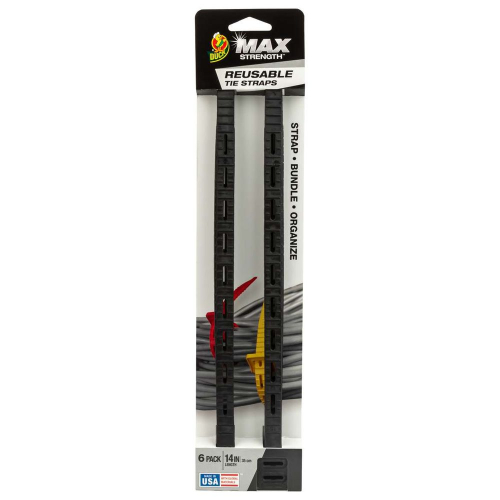 Duck Max Tie ストラップ14in【ブラック】 6PK