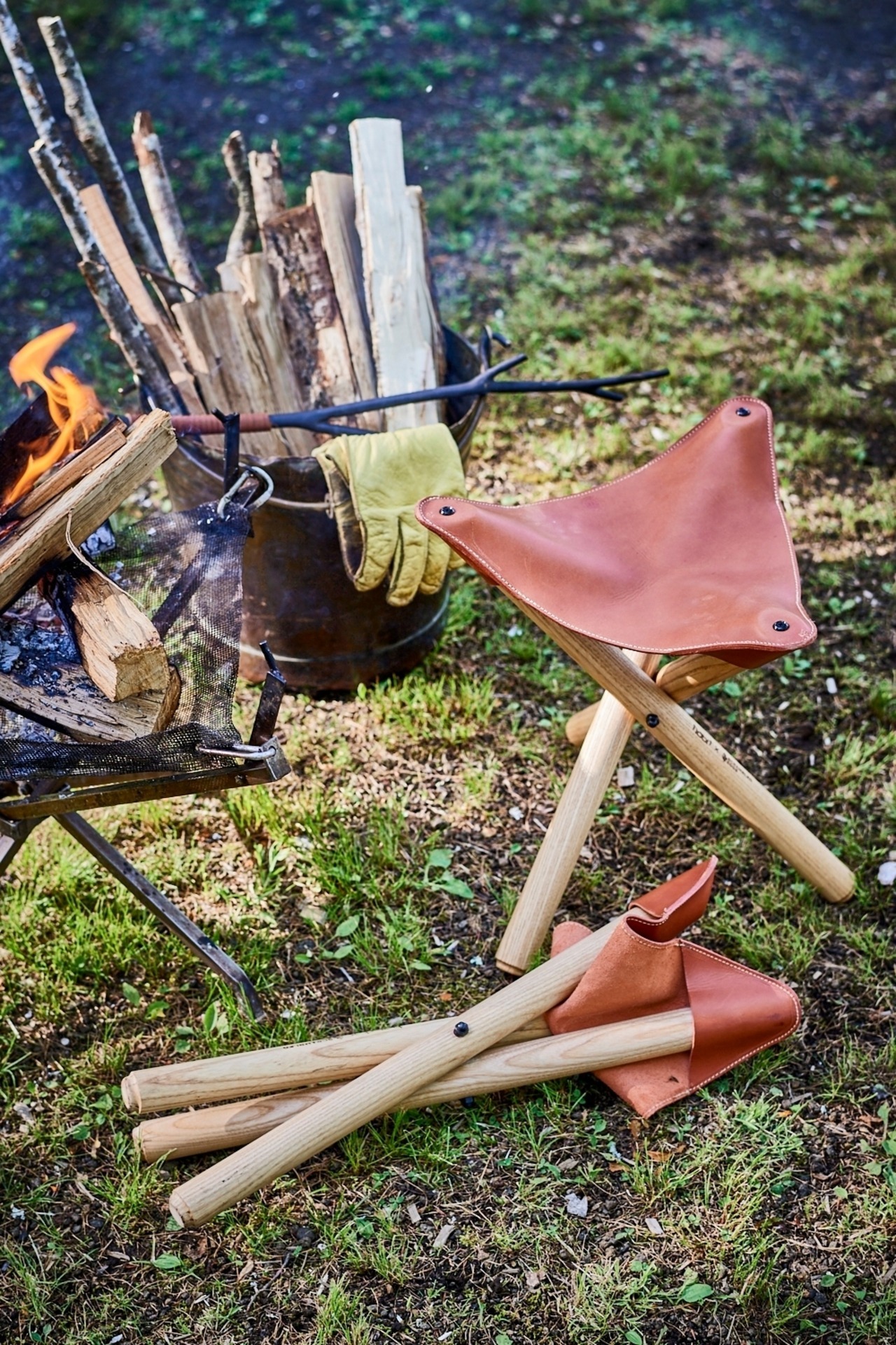 Habit leather マタギ ハンディングチェア（DKBROWN）